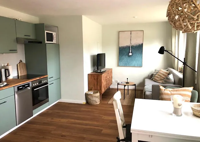 Sky & Homes Meeresrauschen I Boxspringbett, Strandnah, Direkt Am Leuchtturm, Eigener Eingang Lägenhet